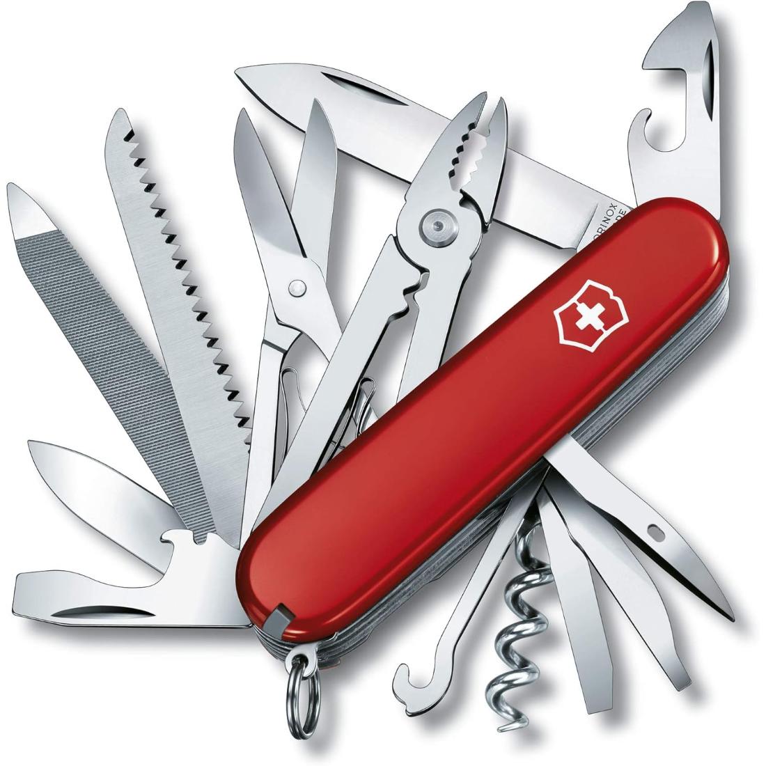 Victorinox Coltello Svizzero Scalatore 1.3703 – Personalizzato Con Incisione Sulla Lama, 14 Funzioni, Regalo Uomo/Donna